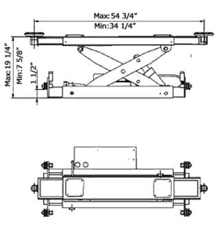 AMGO J6A Pneumatic Rolling Jack 6,000 lbs. Capacity