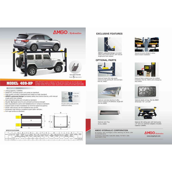 AMGO 409-HP 9,000 lbs Parking Lift