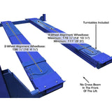 Atlas Platinum PVL14OF-EXT ALI Certified Open Front Alignment 4 Post Lift