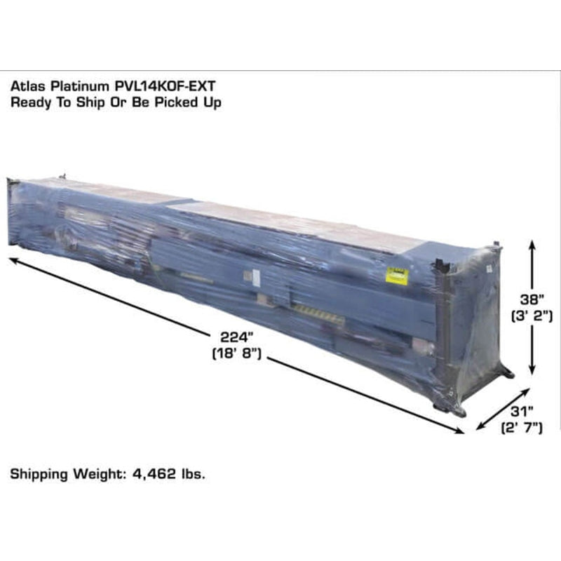 Atlas Platinum PVL14OF-EXT 4 Post Lift + RJ7000 ALI Certified Combo