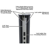 Atlas PREMIUM 408SL 4 Post Lift + RJ35 Sliding Jacks Combo