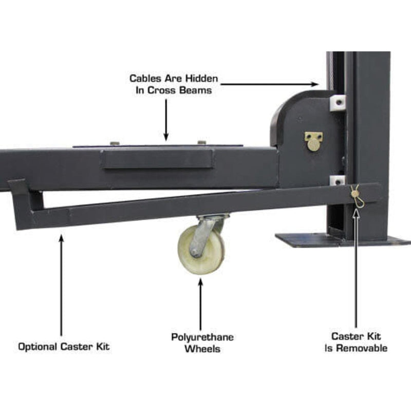 Atlas PREMIUM 408SL 4 Post Lift + RJ35 Sliding Jacks Combo