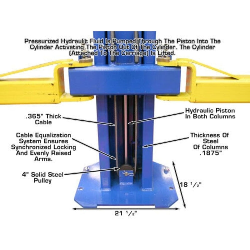 Atlas OHX10000X 10,000 lb Extra Tall 2-Post Lift