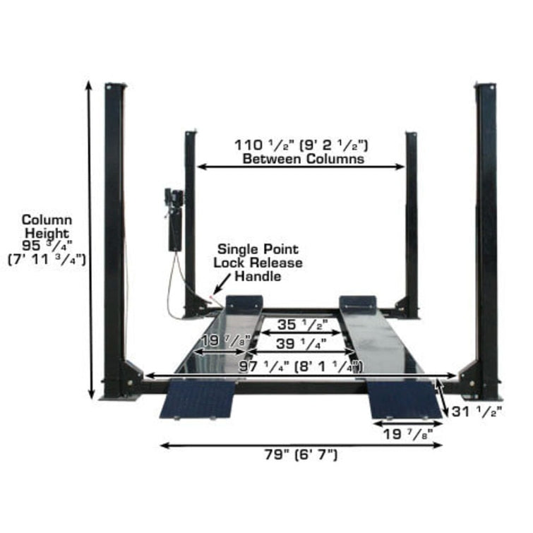 Atlas Garage PRO9000 9,000 lb 4-Post Lift