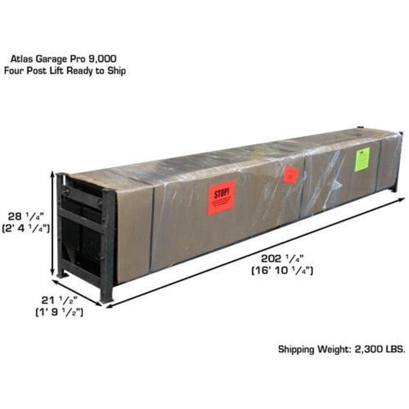 Atlas PRO9000 4 Post Lift + RJ6 Rolling Jacks Combo