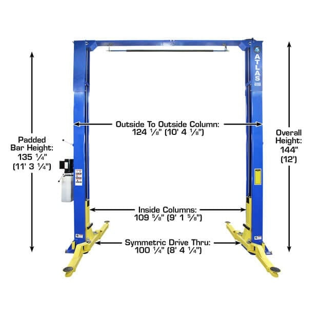 Atlas PRO-9D 9,000 lb Overhead 2-Post Lift