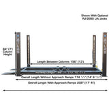 Atlas PREMIUM 408SL 4 Post Lift + RJ35 Sliding Jacks Combo