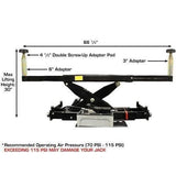 Atlas 414 14,000 LB 4-Post Lift + RJ8 Jacks Combo