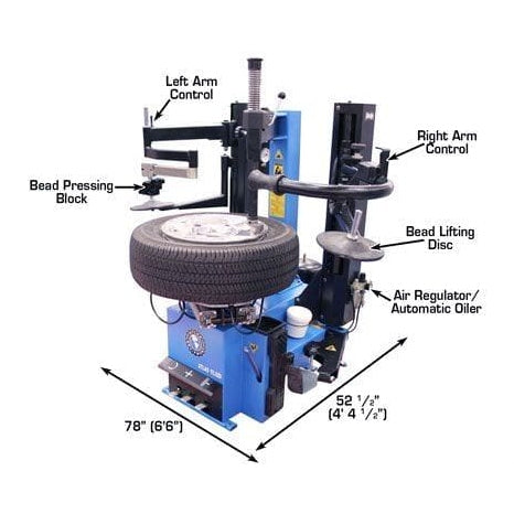 Atlas TC229DAA Rim-Clamp Tire Changer w/ Dual Assist Arms