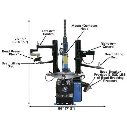 Atlas TC755DAA Wheel Clamp Tire Changer