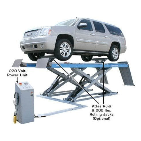 Atlas 12ASL Alignment Scissor Lift and RJ-6 Rolling Jack Combo