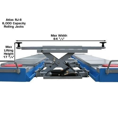 Atlas 12ASL Alignment Scissor Lift and RJ-6 Rolling Jack Combo