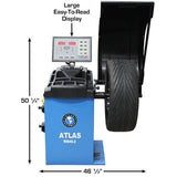 Atlas TC229 Tire Changer + WB49-2 Wheel Balancer Combo Package