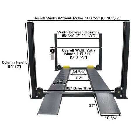 Atlas 408SL 8,000 lb. Super Deluxe 4-Post Lift