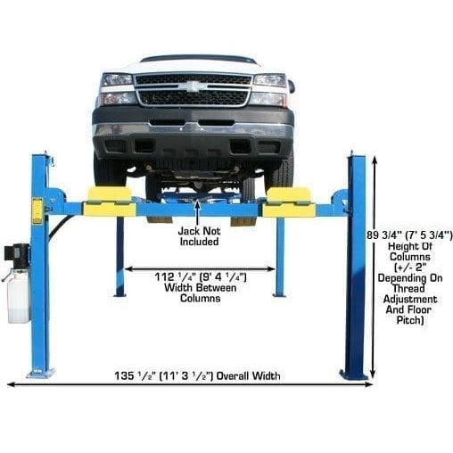 Atlas 412 12,000 lb 4-Post Lift + RJ6 Jacks Combo