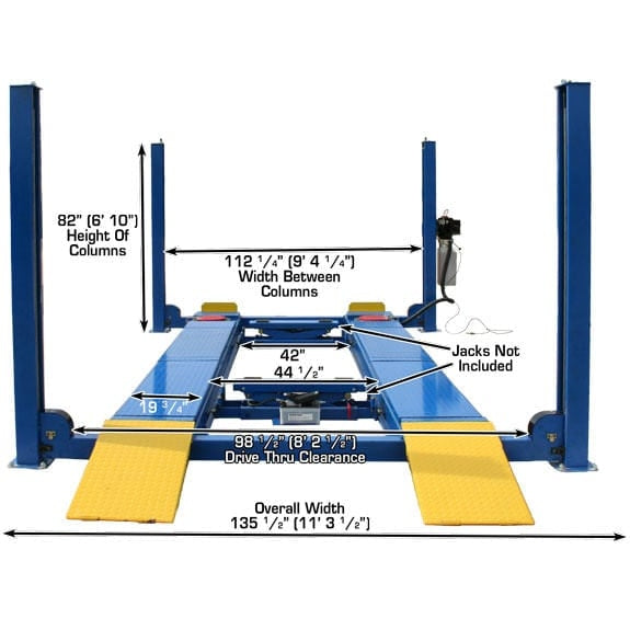 Atlas 412A 12,000 lb 4-Post Alignment Lift