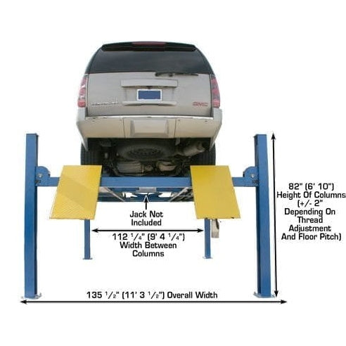 Atlas 412A Alignment 4 Post Lift + RJ6 Rolling Jacks Combo