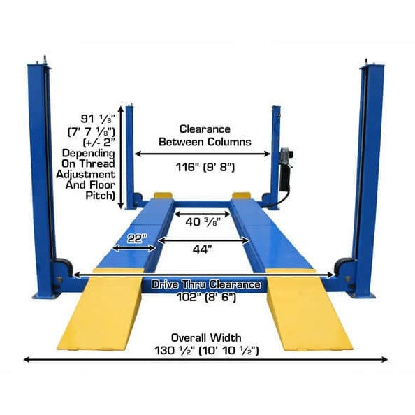 Atlas 414A Alignment Lift + RJ8 Rolling Jacks Combo