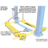 Atlas 9KBPX 9,000 lb Baseplate 2 Post Lift w/ LMA Combo