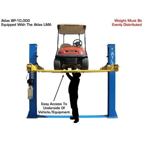 Atlas 9KBPX 9,000 lb Baseplate 2 Post Lift w/ LMA Combo