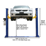 Atlas 9KBPX 9,000 lb Baseplate 2 Post Lift w/ LMA Combo