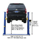 Atlas 9KBPX 9,000 lb Baseplate 2 Post Lift w/ LMA Combo