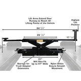 Atlas ALI Certified APEX 8 4 Post Lift + RJ35 Sliding Jacks Combo