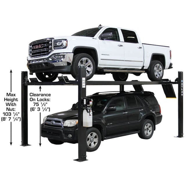 Atlas ALI Certified APEX9 4 Post Lift + RJ6 Rolling Bridge Jacks Combo