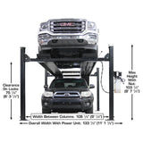 Atlas ALI Certified APEX9 4 Post Lift + RJ6 Rolling Bridge Jacks Combo