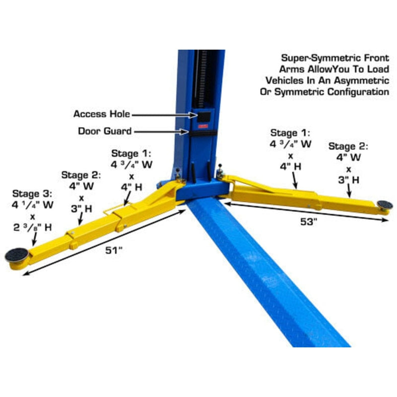 Atlas BP10000X 10,000 lb Baseplate 2 Post Lift