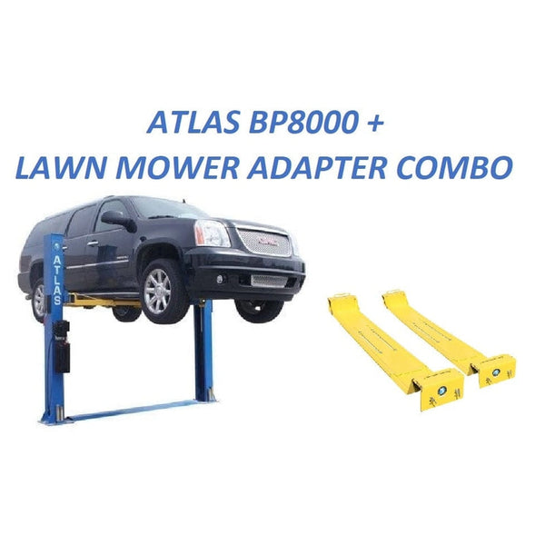 Atlas BP8000 2-Post Lift + Lawn Mower Adapter Combo