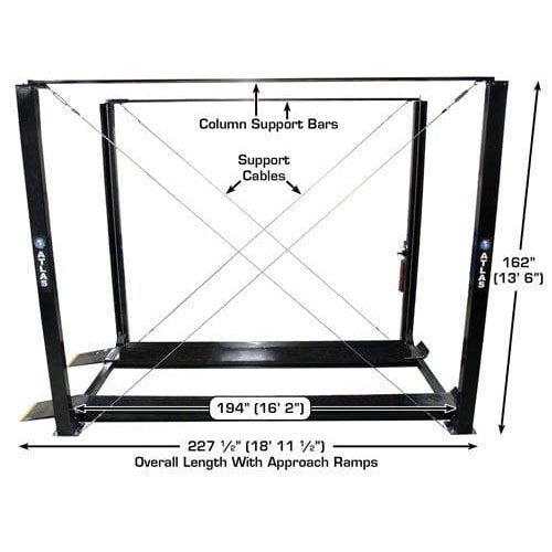 Atlas Garage PRO7000ST 7,000 lb Super Tall 4-Post Lift