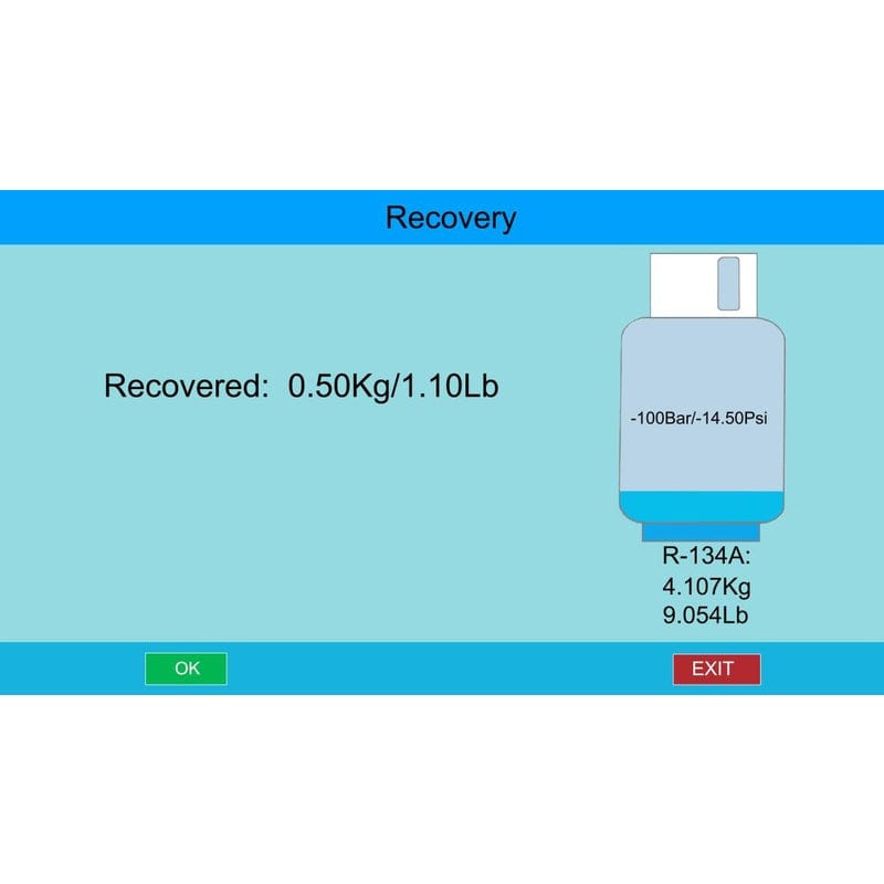 Bludee AC400 Auto Recovery Recycle Recharge Machine for r134A Refrigerant