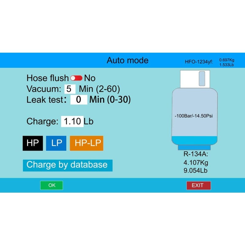 Bludee AC400D Auto Recovery Recycle Recharge Dual Machine for both R134A and R1234yf Refrigerant