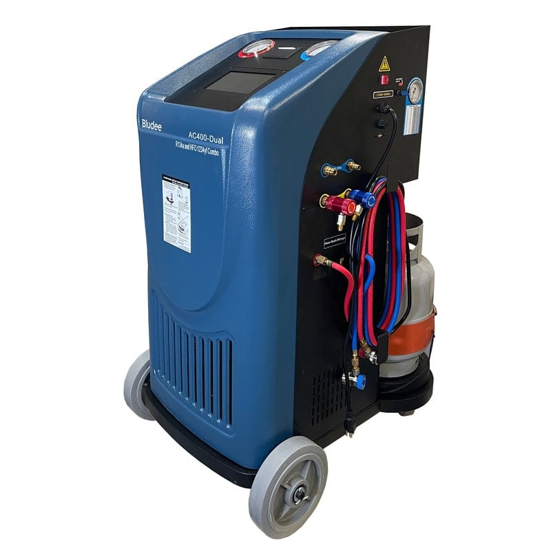 Bludee AC400D Auto Recovery Recycle Recharge Dual Machine for both R134A and R1234yf Refrigerant