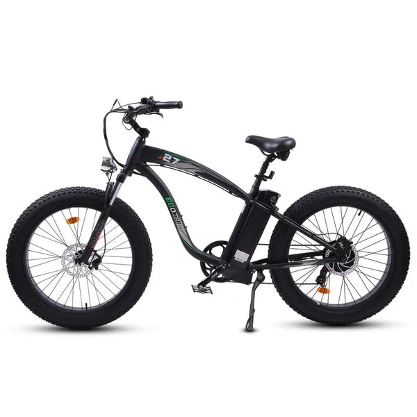 Ecotric UL Certified Hammer Electric Fat Tire Beach Snow Bike - Matt Black