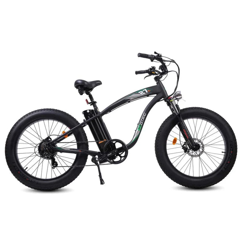 Ecotric UL Certified Hammer Electric Fat Tire Beach Snow Bike - Matt Black