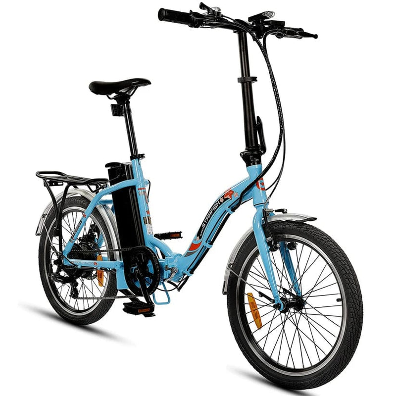 Ecotric UL Certified 20inch Blue Starfish Portable and Folding Electric Bike