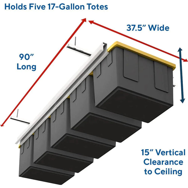 E-Z Storage Glide Tote Slide — Overhead Garage Storage System