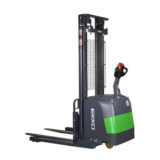 EKKO EB18C-118Li 4000 lb Full Powered Lithium Straddle Stacker