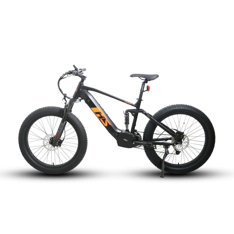 Eunorau FAT-HS Fat Tire Full Suspension Black Electric Mountain Bike