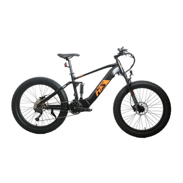 Eunorau FAT-HS Fat Tire Full Suspension Black Electric Mountain Bike