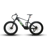 Eunorau FAT-HS Fat Tire Full Suspension Black Electric Mountain Bike