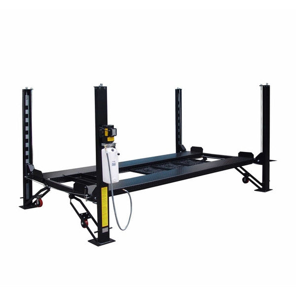 Tuxedo FP8K-DX-XLT 8,000 lb Deluxe Storage Lift Extended Length / Height - Poly casters, drip trays, jack tray