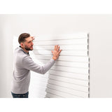 NewAge 120 SQ. FT. PVC Slatwall with 40-Piece Accessory Kit