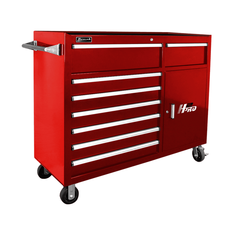 Homak | 56" H2Pro 8 Drawer with 2 Drawer Comp Roller Cabinet