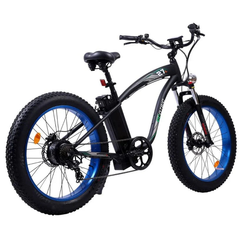 Ecotric UL Certified Hammer Electric Fat Tire Beach Snow Bike - Blue