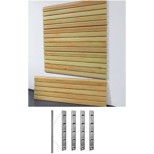 StoreWall | 4′ Heavy Duty Slatwall (4pcs) + Installstrips