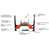 Katool KT-4H110 11,000lbs 4 Post Lift