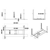 Katool KT-4H850 8,500lbs Heavy Duty 4 Post lift